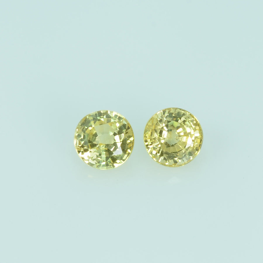 3.5 mm Natural Yellow Sapphire Loose Gemstone Round Cut - Thai Gems Export Ltd.