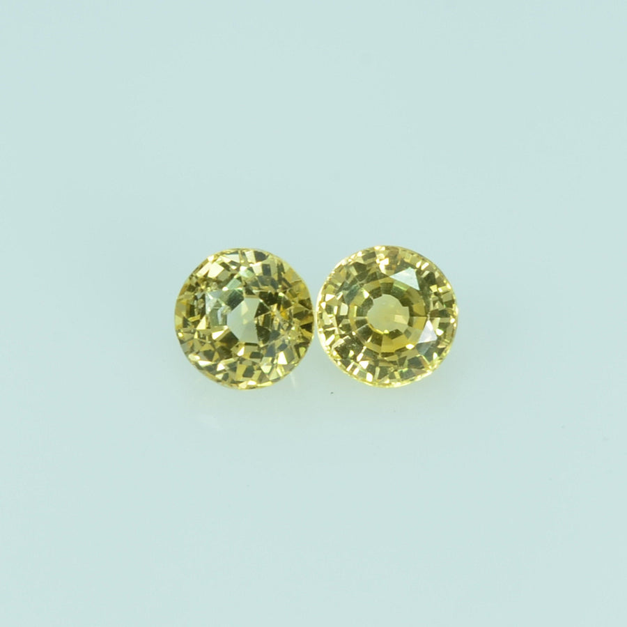 3.5 mm Natural Yellow Sapphire Loose Gemstone Round Cut - Thai Gems Export Ltd.
