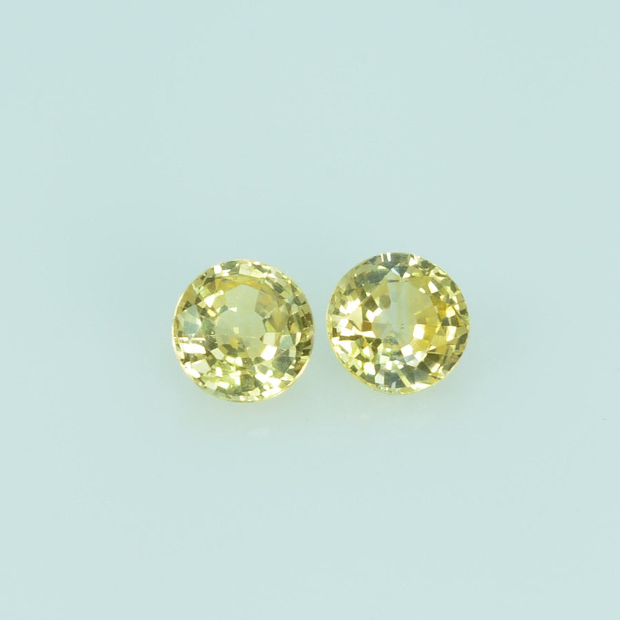 3.5 mm Natural Yellow Sapphire Loose Gemstone Round Cut - Thai Gems Export Ltd.