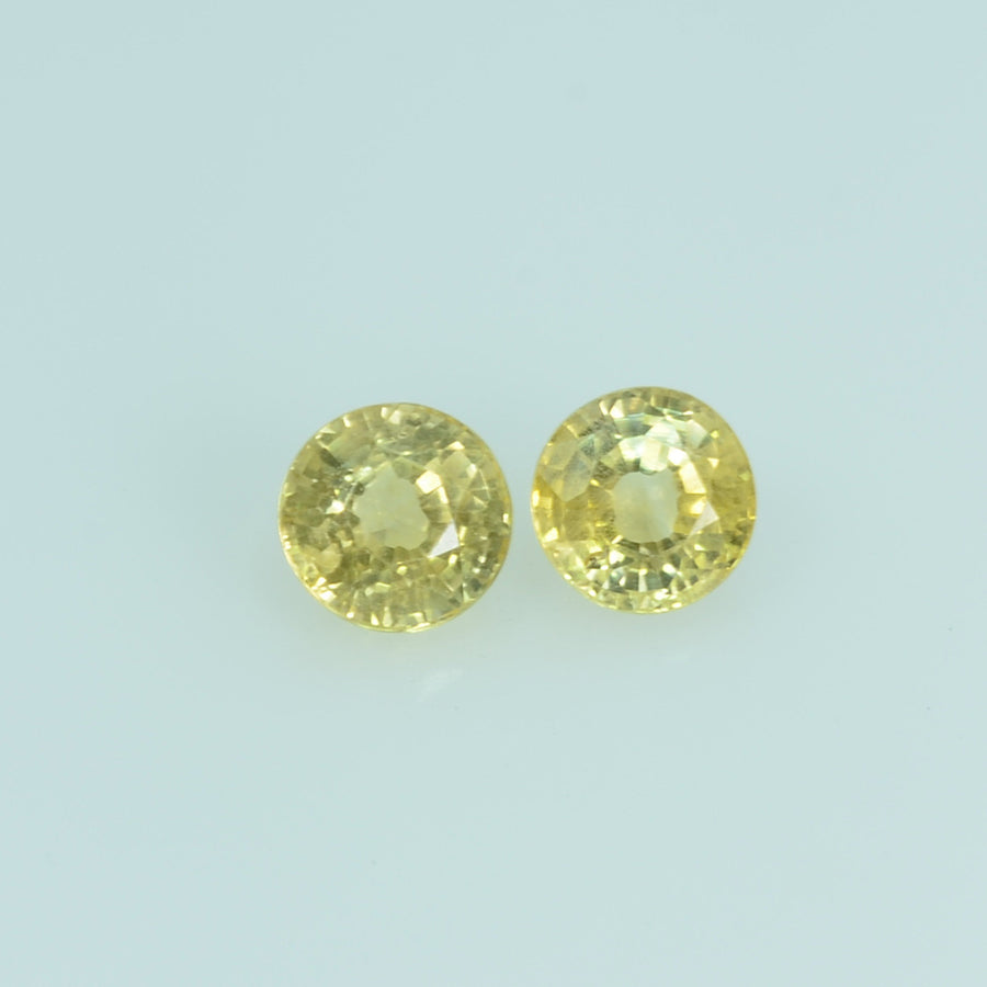 3.5 mm Natural Yellow Sapphire Loose Gemstone Round Cut - Thai Gems Export Ltd.