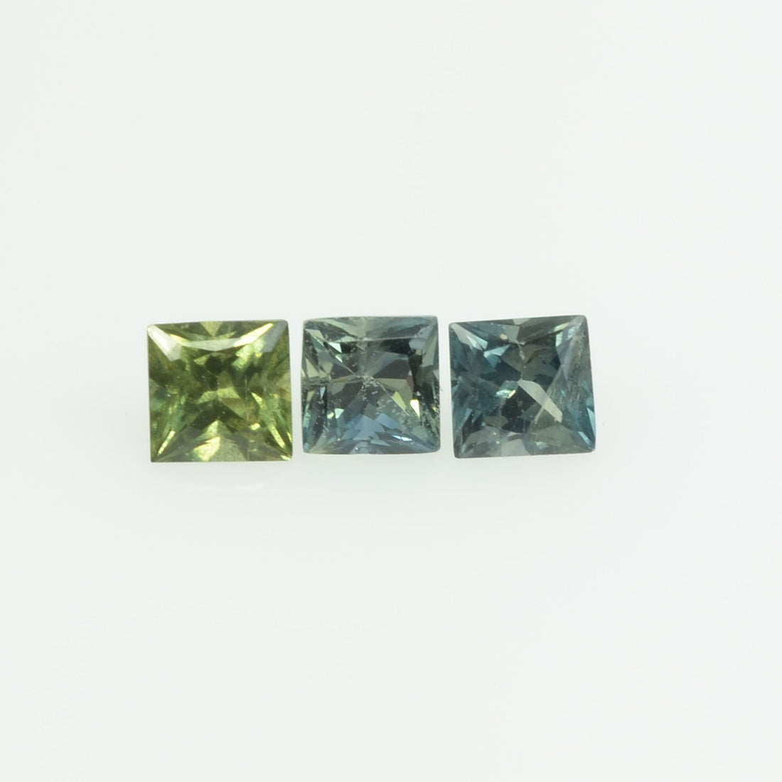 1.8-2.5 MM Natural Princess Cut Green Sapphire Loose Gemstone