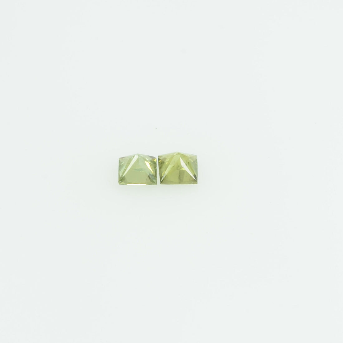 1.9-2.4 MM  Natural Princess Cut Green Sapphire Loose Gemstone