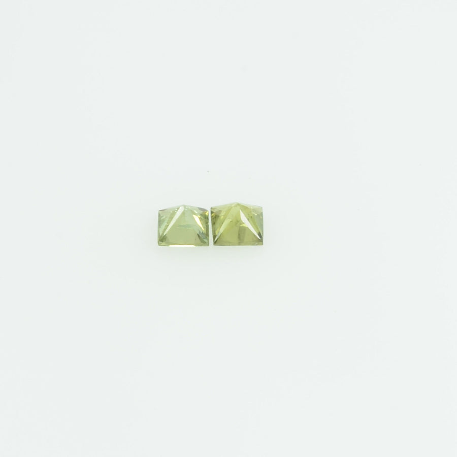 1.9-2.4 MM  Natural Princess Cut Green Sapphire Loose Gemstone