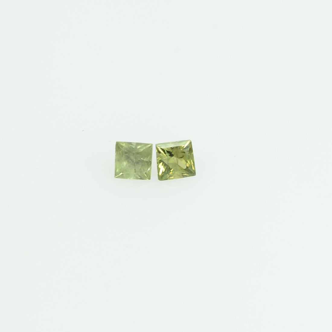 1.9-2.4 MM  Natural Princess Cut Green Sapphire Loose Gemstone