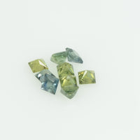 1.9-2.4 MM  Natural Princess Cut Green Sapphire Loose Gemstone