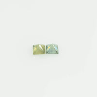 1.9-2.4 MM  Natural Princess Cut Green Sapphire Loose Gemstone