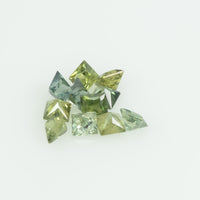1.9-2.4 MM  Natural Princess Cut Green Sapphire Loose Gemstone