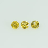 3.0 mm Natural Yellow Sapphire Loose Gemstone Round Cut - Thai Gems Export Ltd.