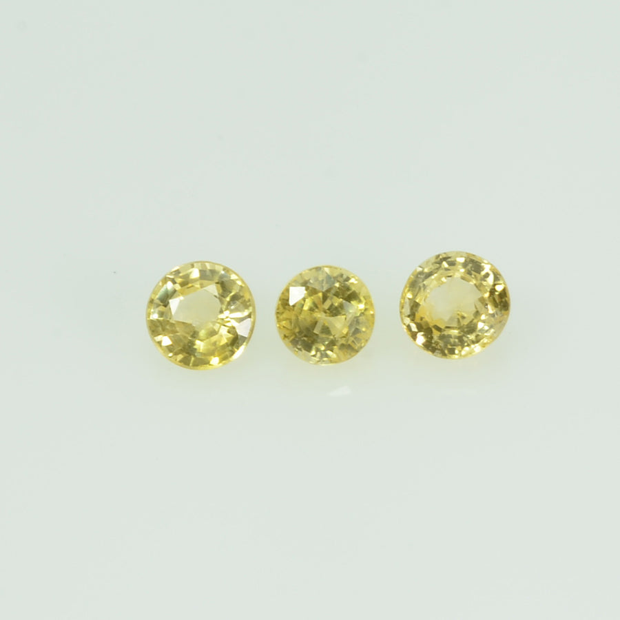 3.0 mm Natural Yellow Sapphire Loose Gemstone Round Cut - Thai Gems Export Ltd.