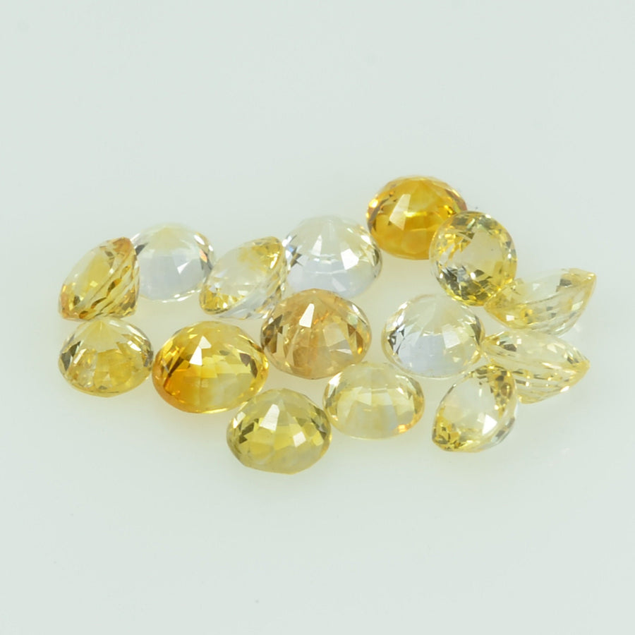 3.0 mm lot Natural Yellow Sapphire Loose Gemstone Round Cut