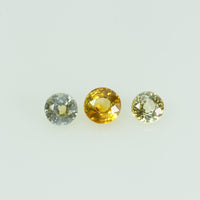 3.0 mm lot Natural Yellow Sapphire Loose Gemstone Round Cut