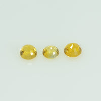 3.0 mm lot Natural Yellow Sapphire Loose Gemstone Round Cut