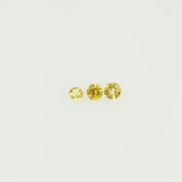 1.4-1.7 mm lot Natural Yellow Sapphire Loose Gemstone Round Cut