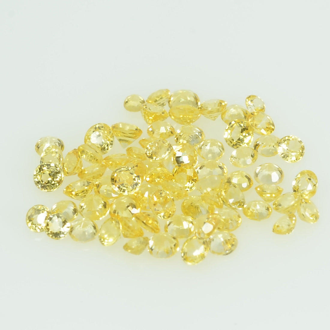 1.4-1.7 mm lot Natural Yellow Sapphire Loose Gemstone Round Cut