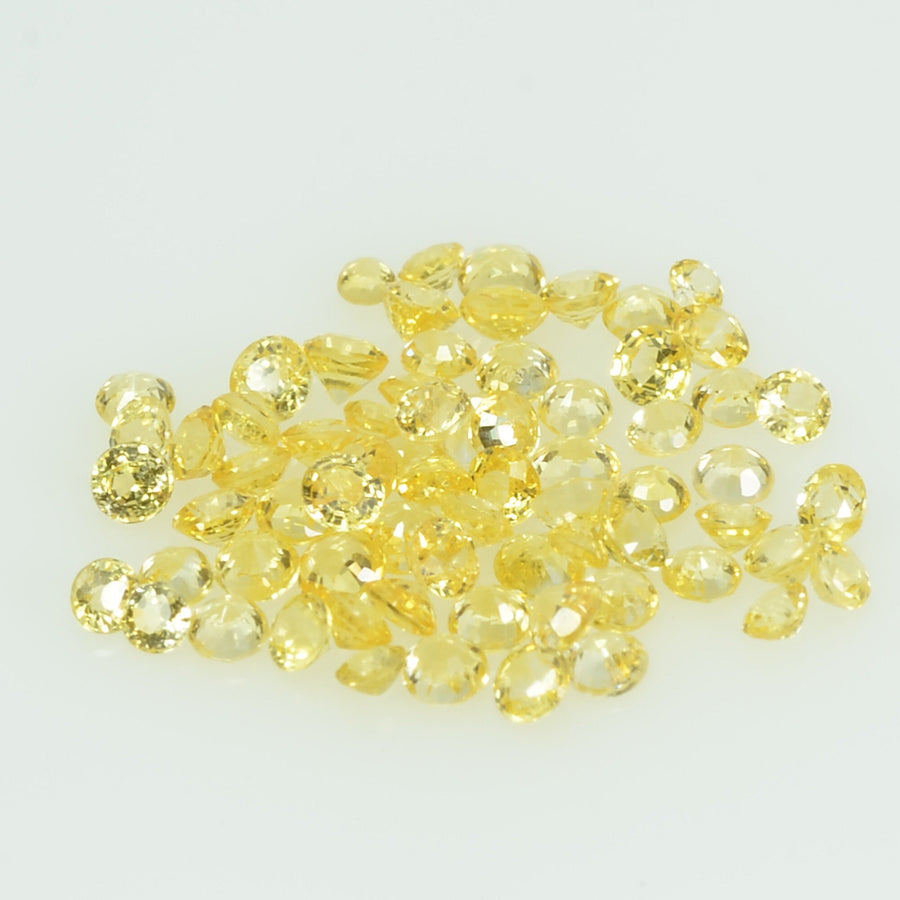 1.4-1.7 mm lot Natural Yellow Sapphire Loose Gemstone Round Cut