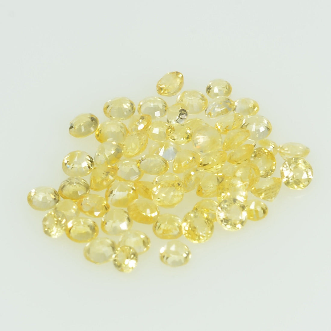 1.4-1.7 mm lot Natural Yellow Sapphire Loose Gemstone Round Cut