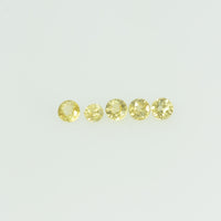 1.4-1.7 mm lot Natural Yellow Sapphire Loose Gemstone Round Cut