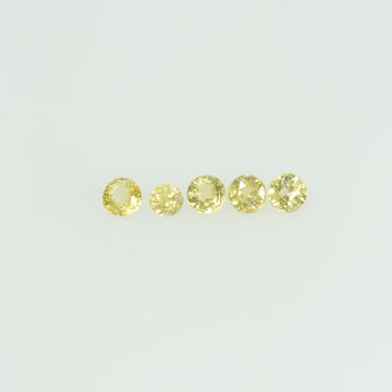 1.4-1.7 mm lot Natural Yellow Sapphire Loose Gemstone Round Cut