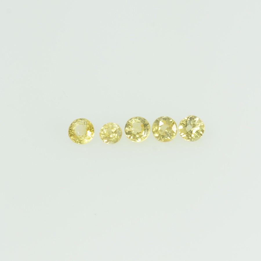 1.4-1.7 mm lot Natural Yellow Sapphire Loose Gemstone Round Cut