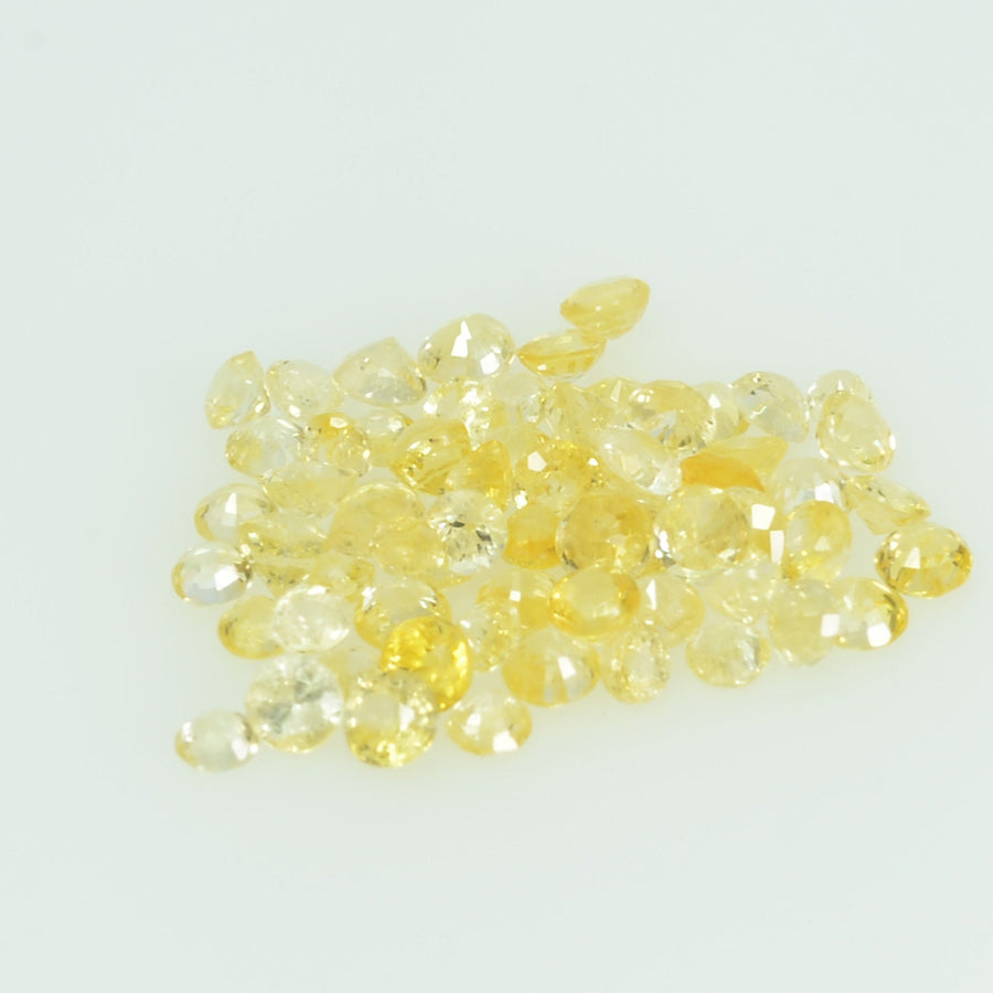 1.4-1.7 mm Natural Yellow Sapphire Loose Gemstone Round Cut