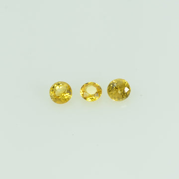2.0 mm lot Natural Yellow Sapphire Loose Gemstone Round Cut