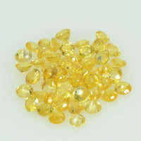 2.0 mm lot Natural Yellow Sapphire Loose Gemstone Round Cut