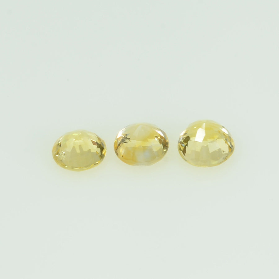 3.5 mm Natural Yellow Sapphire Loose Gemstone Round Cut