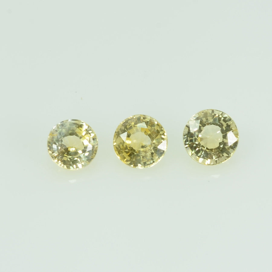 3.5 mm Natural Yellow Sapphire Loose Gemstone Round Cut