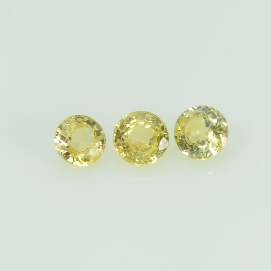 3.5 mm Natural Yellow Sapphire Loose Gemstone Round Cut