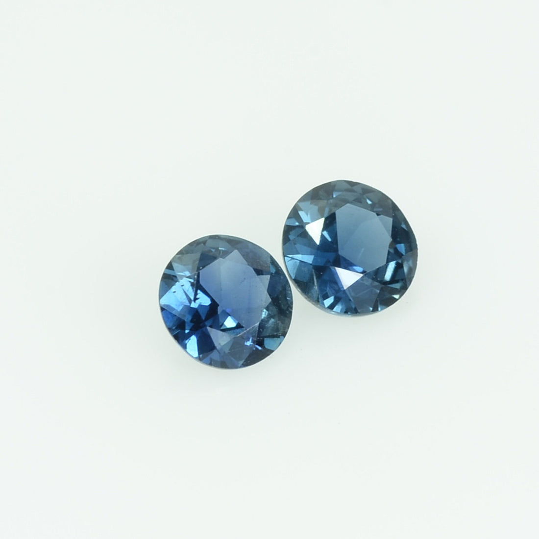 4.0 mm Natural Teal Blue Green Sapphire Loose Gemstone Round Cut