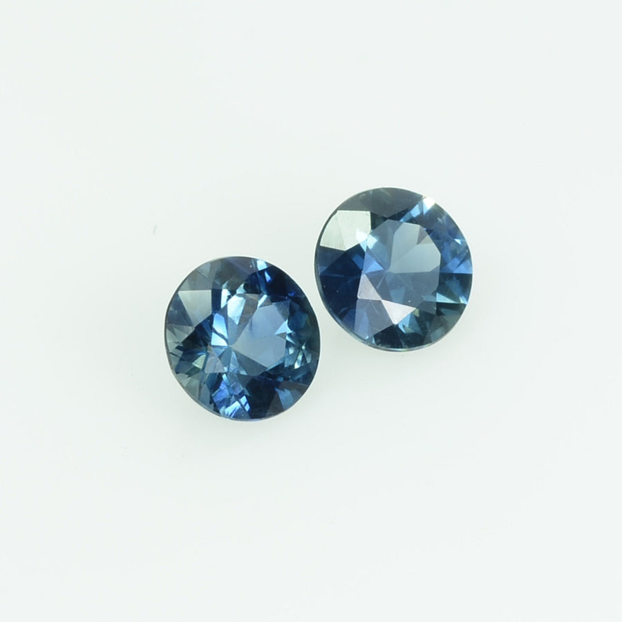 4.0 mm Natural Teal Blue Green Sapphire Loose Gemstone Round Cut