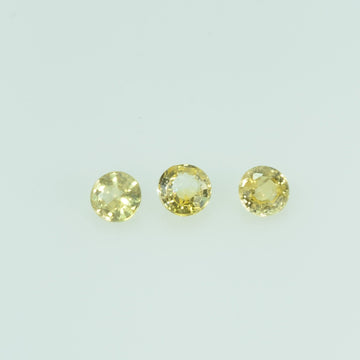 2.5 mm Natural Yellow Sapphire Loose Gemstone Round Cut