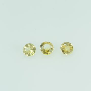 2.5 mm Natural Yellow Sapphire Loose Gemstone Round Cut