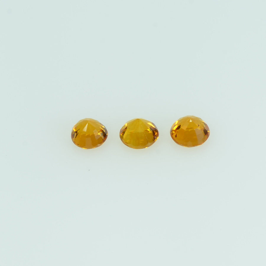2.5 mm lot Natural Orange Yellow Sapphire Loose Gemstone Round Cut