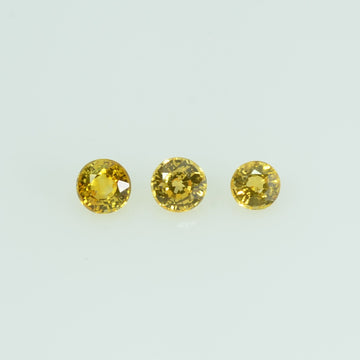 2.5 mm lot Natural Yellow Sapphire Loose Gemstone Round Cut