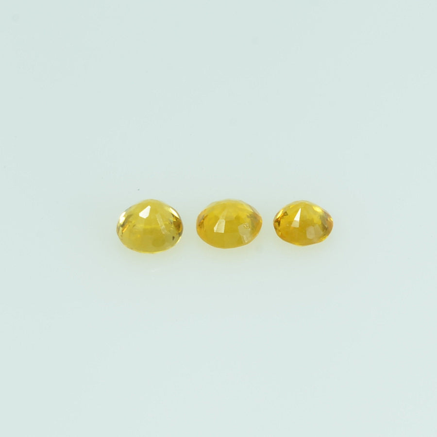 2.5 mm lot Natural Yellow Sapphire Loose Gemstone Round Cut