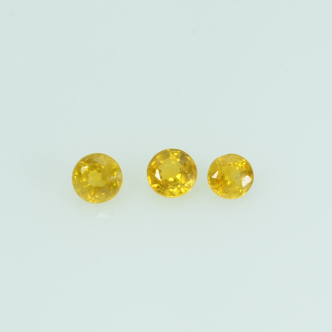2.5 mm lot Natural Yellow Sapphire Loose Gemstone Round Cut