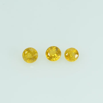 2.5 mm lot Natural Yellow Sapphire Loose Gemstone Round Cut