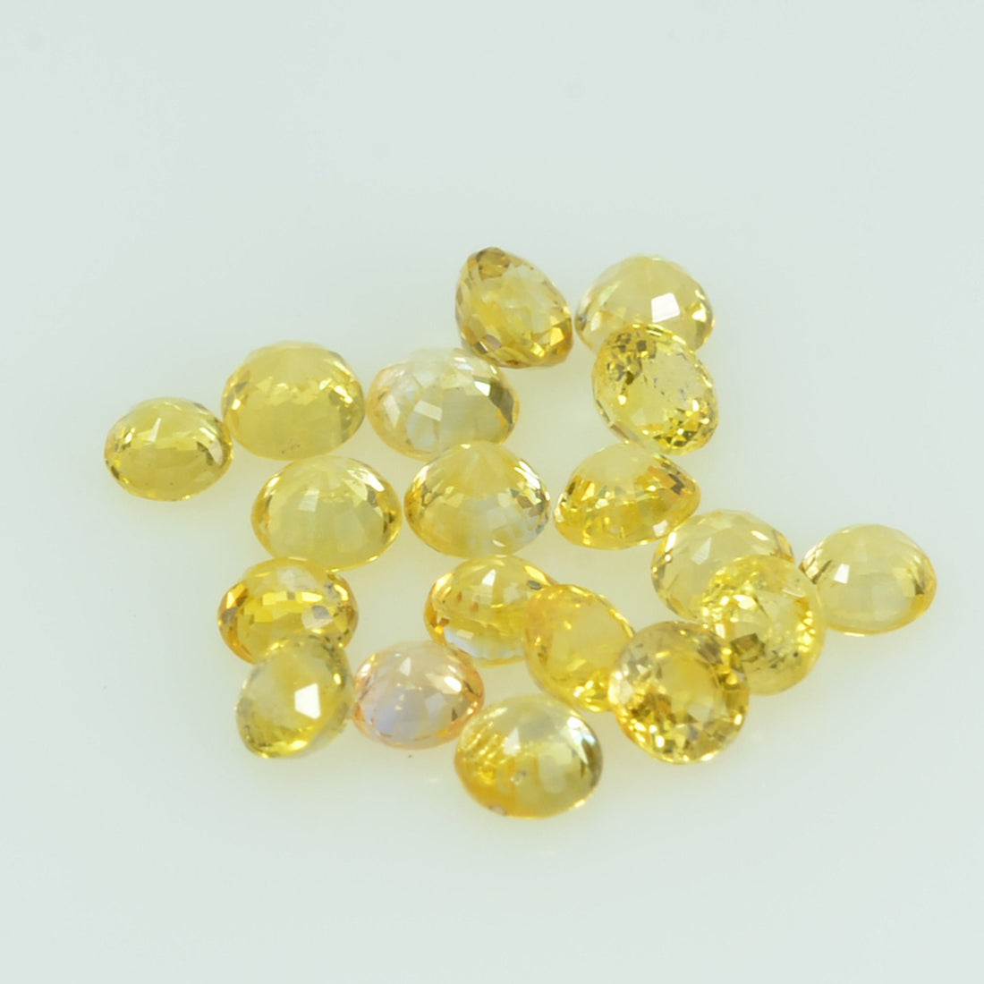 2.5 mm lot Natural Yellow Sapphire Loose Gemstone Round Cut