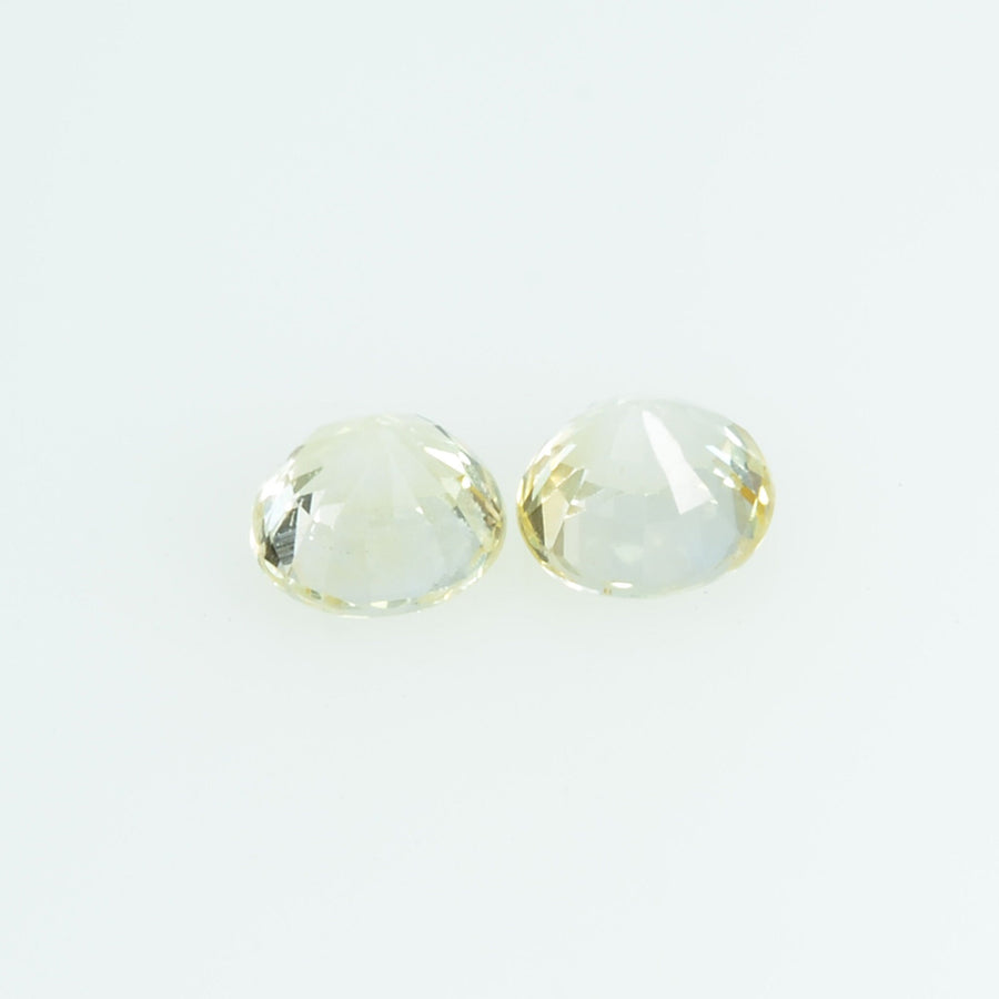 3.7 mm Natural Yellow Sapphire Loose Gemstone Round Cut