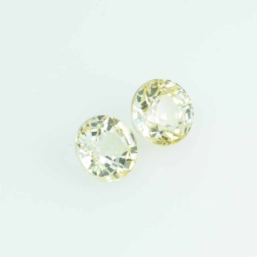 3.7 mm Natural Yellow Sapphire Loose Gemstone Round Cut