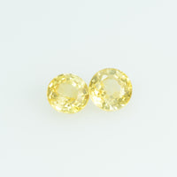 3.4 mm Natural Yellow Sapphire Loose Gemstone Round Cut
