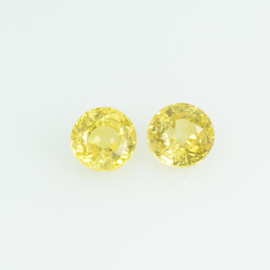 3.4 mm Natural Yellow Sapphire Loose Gemstone Round Cut