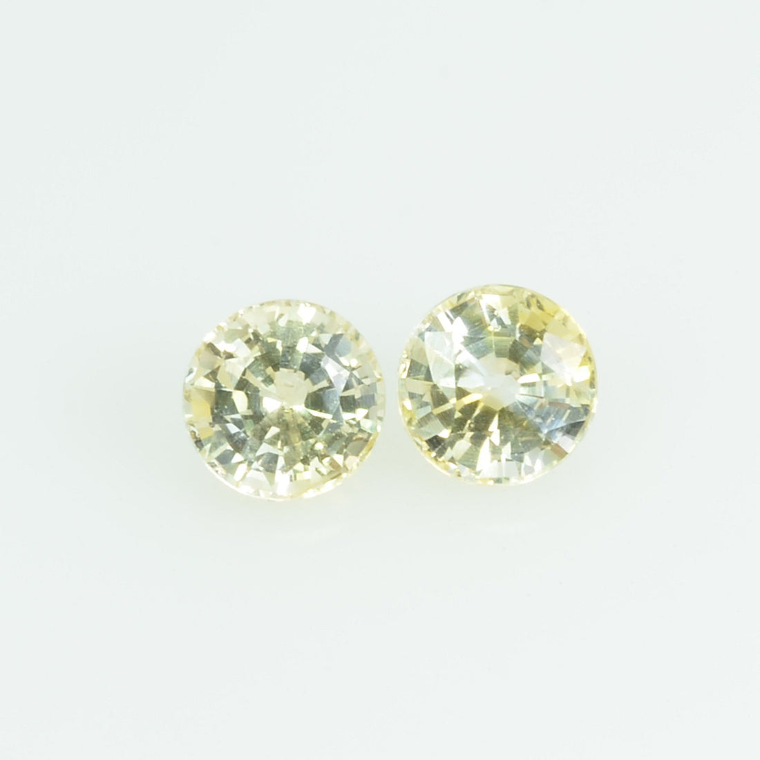 3.8 mm Natural Yellow Sapphire Loose Gemstone Round Cut