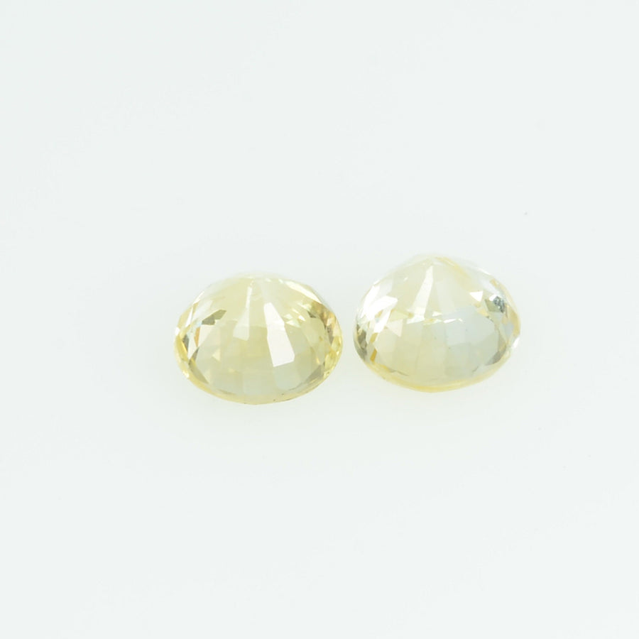 3.8 mm Natural Yellow Sapphire Loose Gemstone Round Cut