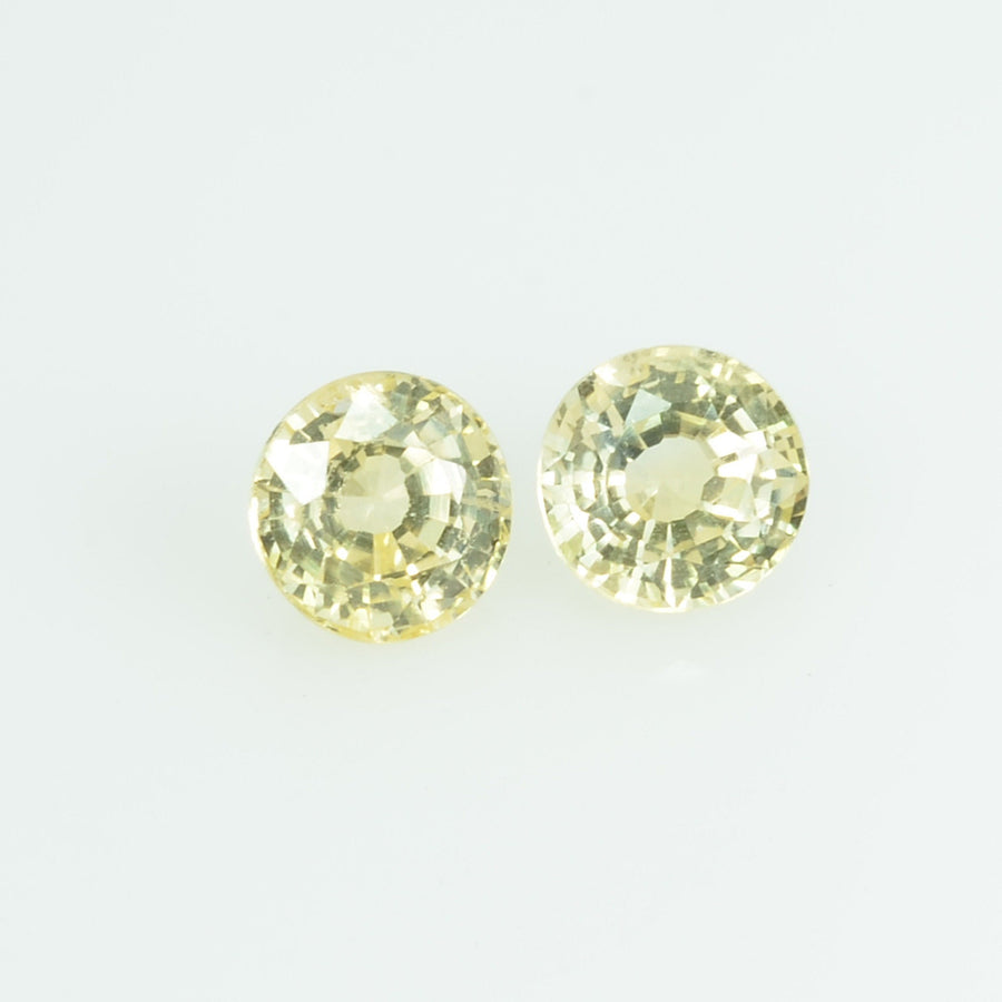 3.8 mm Natural Yellow Sapphire Loose Gemstone Round Cut