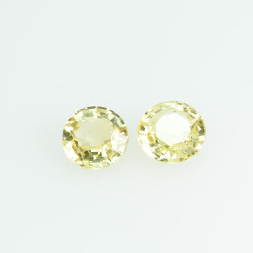3.7 mm Natural Yellow Sapphire Loose Gemstone Round Cut
