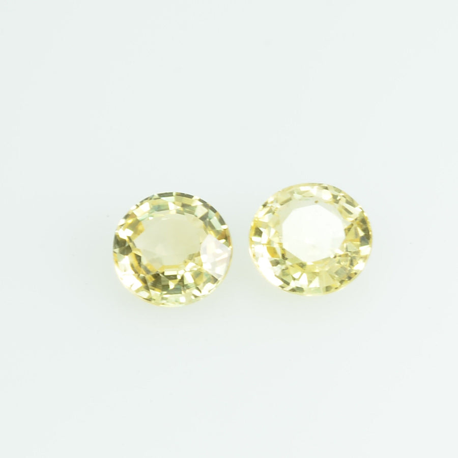 3.7 mm Natural Yellow Sapphire Loose Gemstone Round Cut