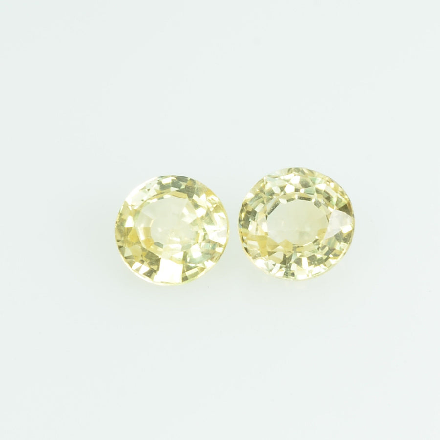 3.7 mm Natural Yellow Sapphire Loose Gemstone Round Cut