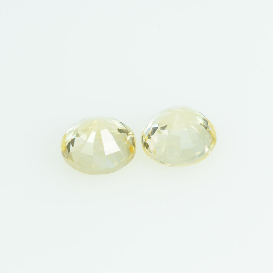 3.7 mm Natural Yellow Sapphire Loose Gemstone Round Cut